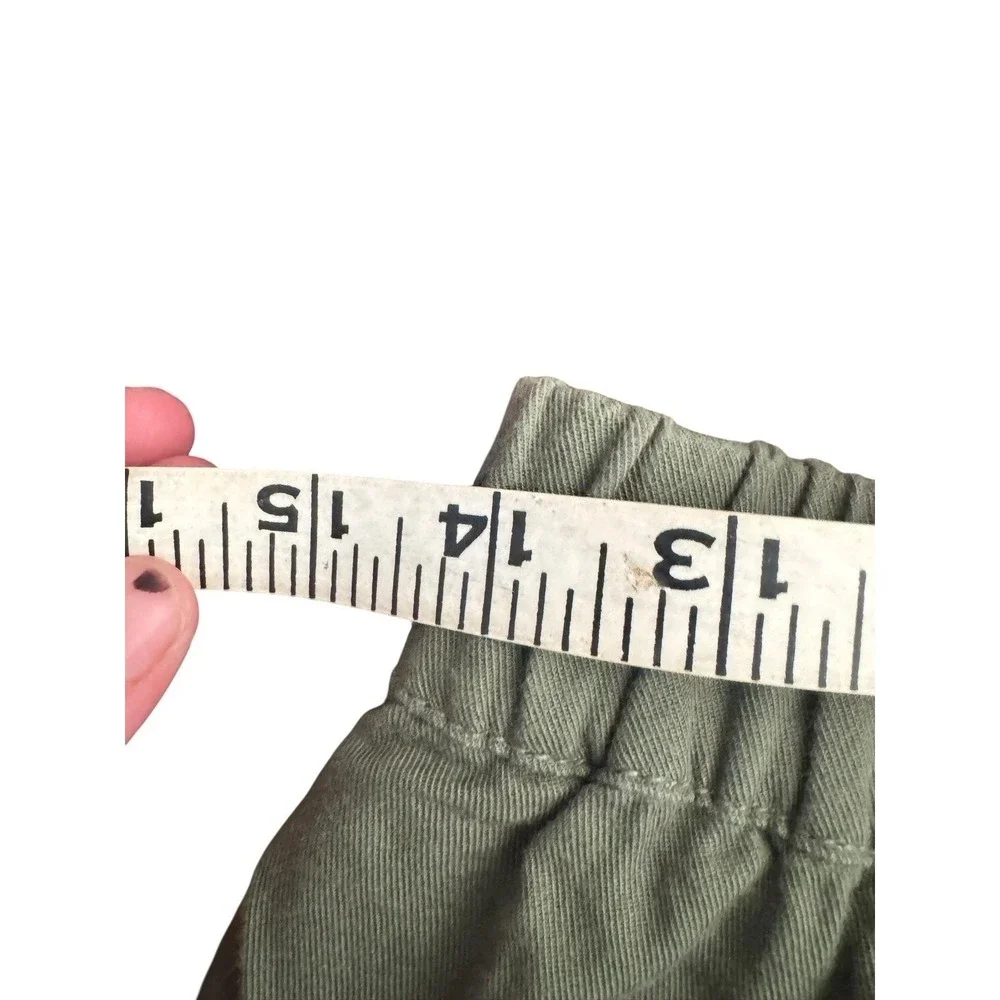 Madewell Women's Green Pull-On Shorts Size Small S | Casual Linen Blend - Picture 4 of 6